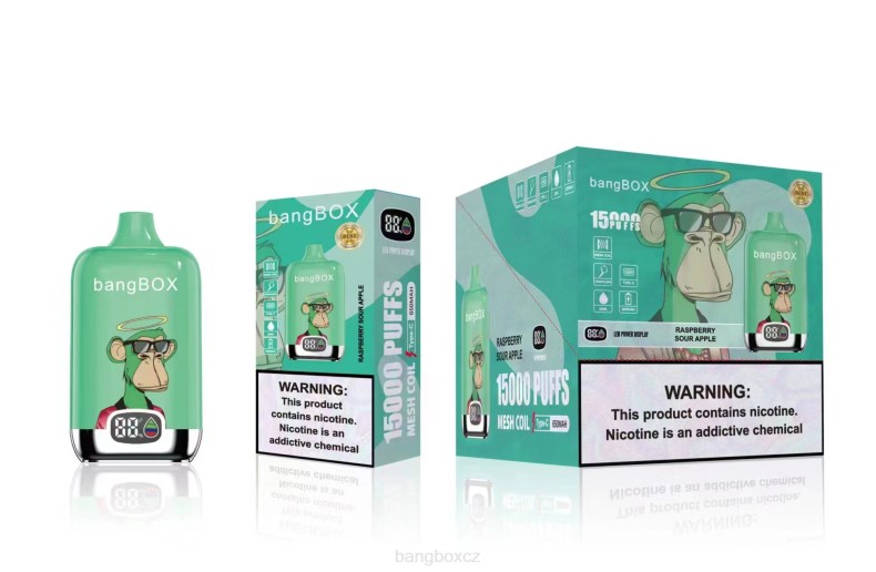 Bang Box Puff - Bang Box 15 000 šluků malinové kyselé jablko P2ZN42