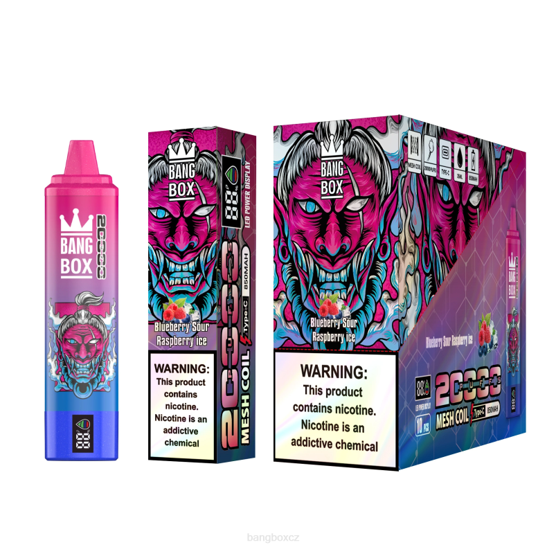 Bang Box CZ - Bang Box Chytrá obrazovka s 20 000 tahy borůvkový kyselý malinový led P2ZN55