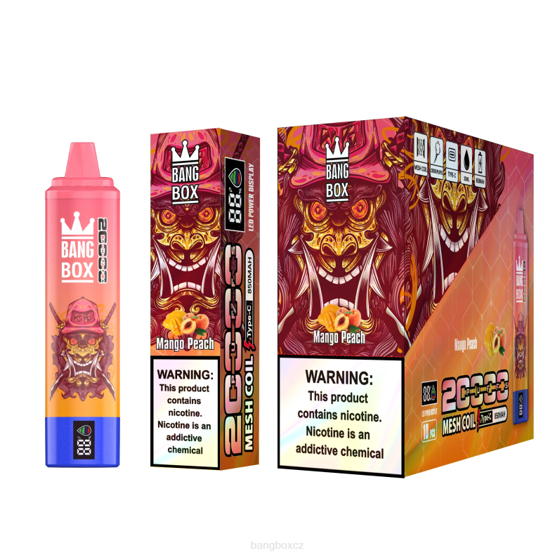 Bang Box Vape - Bang Box Chytrá obrazovka s 20 000 tahy mango broskev P2ZN58