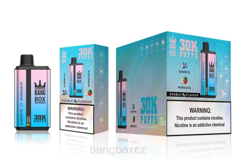 Bang Box Brno - Bang Box 30 000 tahů duální příchutě borůvkový a melounový led P2ZN69