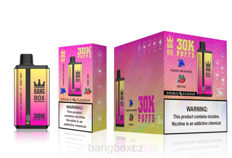 Bang Box Puff - Bang Box 30 000 tahů duální příchutě borůvka kyselá malina a míchané ovoce P2ZN66