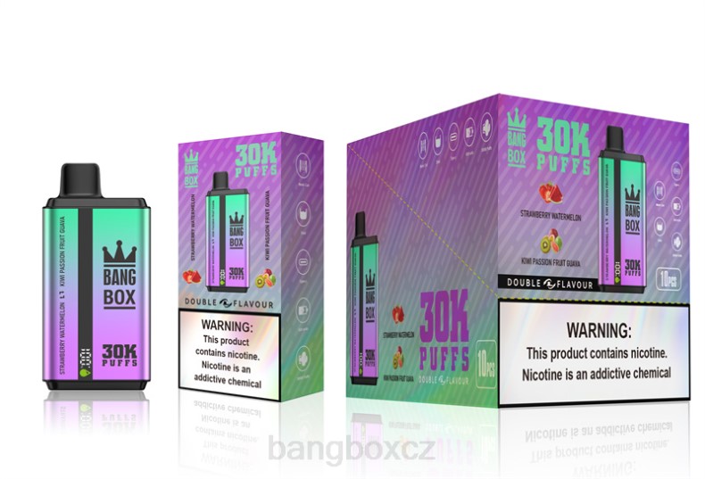 Bang Box Vape - Bang Box 30 000 tahů duální příchutě jahodový meloun a kiwi marakujová guava P2ZN70