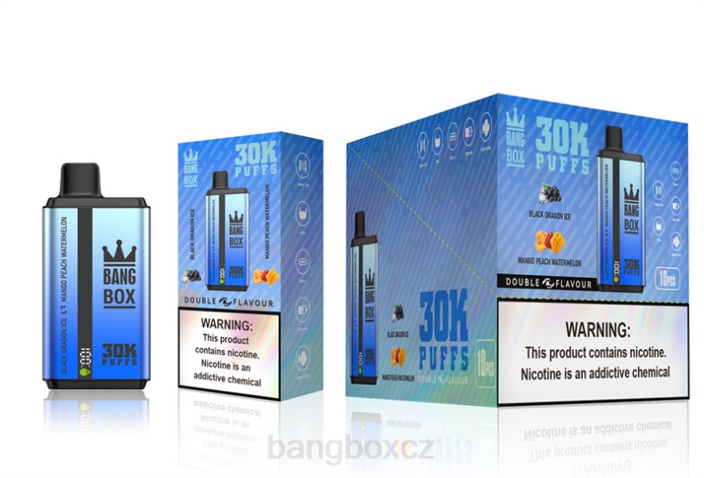 Bang Box Vape Cena - Bang Box 30 000 tahů duální příchutě černý drak ice & mango broskvový meloun P2ZN71