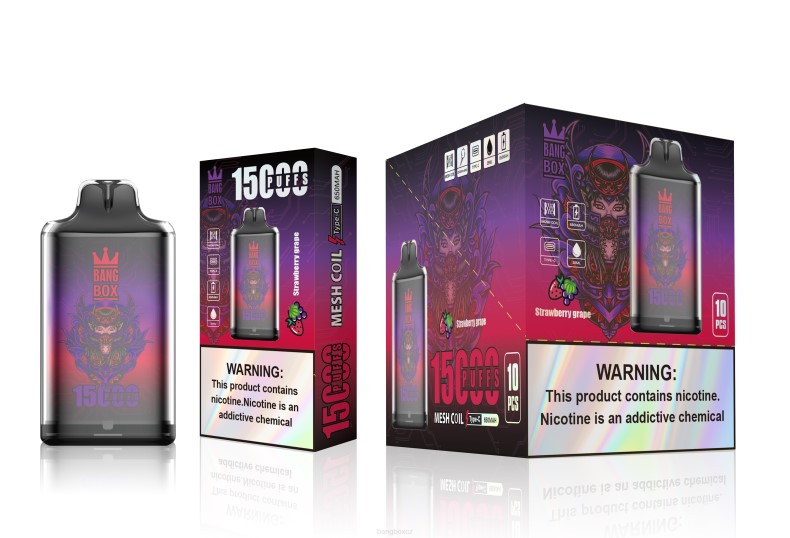 Bang Box Brno - Bang Box s1-15000 šluků jahodový hroznový P2ZN111
