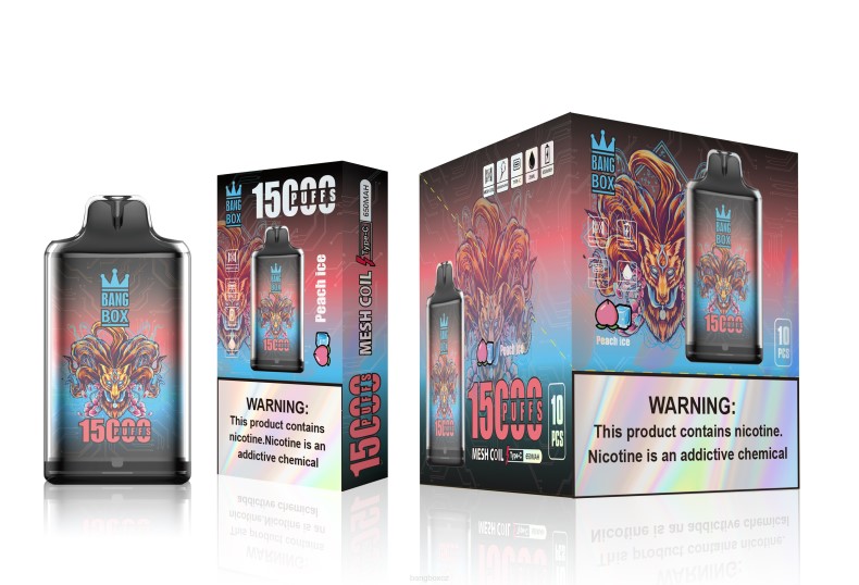 Bang Box Puff - Bang Box s1-15000 šluků broskvový led P2ZN102