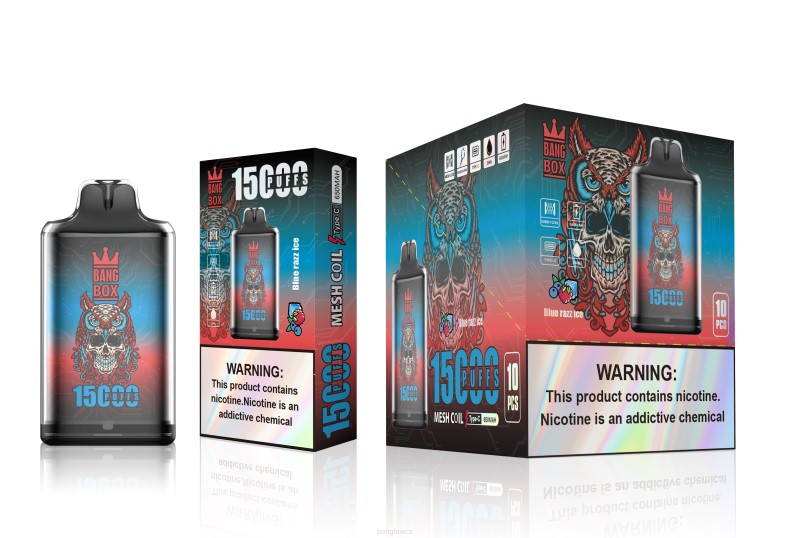 Bang Box Puff - Bang Box s1-15000 šluků modrý razz led P2ZN108
