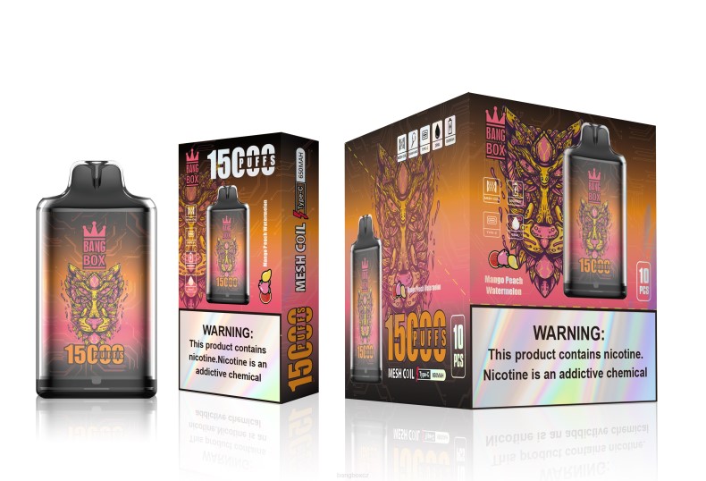 Bang Box Vape Cena - Bang Box s1-15000 šluků mango broskev meloun P2ZN107