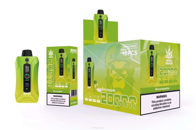 Bang Box CZ - Bang Beach 20 000 potahů inteligentní obrazovka vape kyselé jablko P2ZN1
