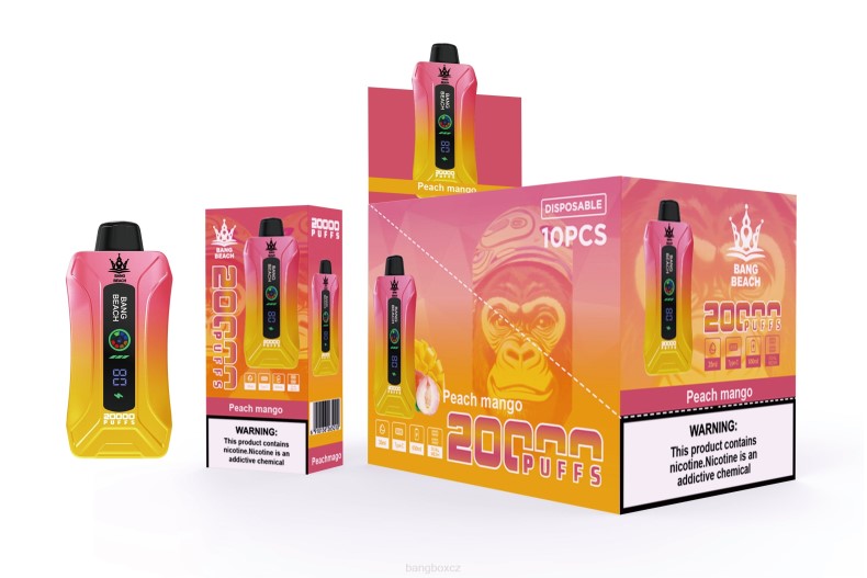 Bang Box Praha - Bang Beach 20 000 potahů inteligentní obrazovka vape broskev mango P2ZN2