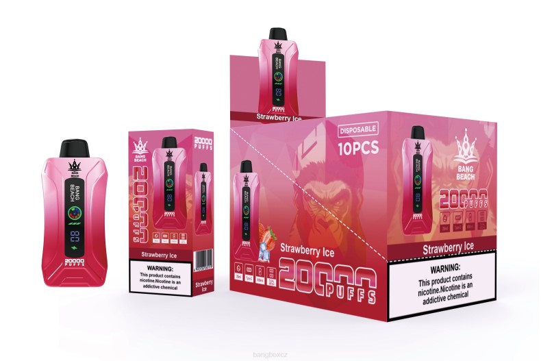 Bang Box Puff - Bang Beach 20 000 potahů inteligentní obrazovka vape jahodový led P2ZN6