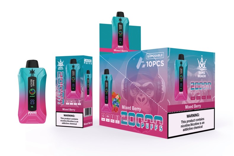 Bang Box Vape Cena - Bang Beach 20 000 potahů inteligentní obrazovka vape smíšené bobule P2ZN5