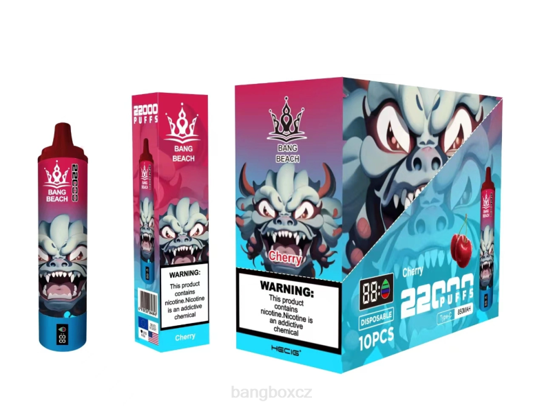 Bang Box Vape Cena - Bang Beach Chytrá obrazovka s 22 000 tahy třešeň P2ZN17